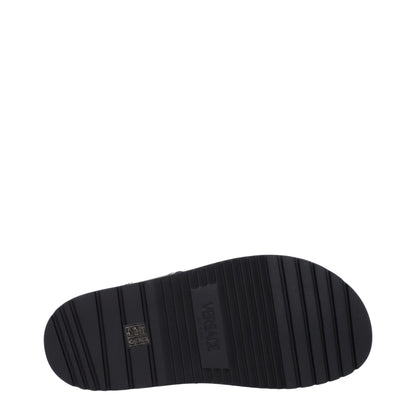 Sandali in pelle nera Versace