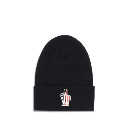 Berretto in pile di lana nero Moncler Grenoble