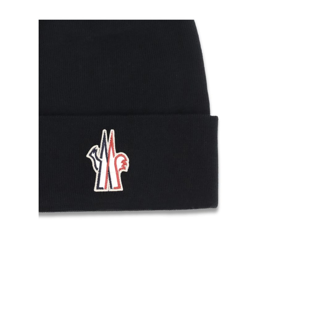 Berretto in pile di lana nero Moncler Grenoble