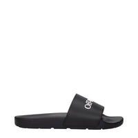 Pantofole in cotone nero bianco sporco