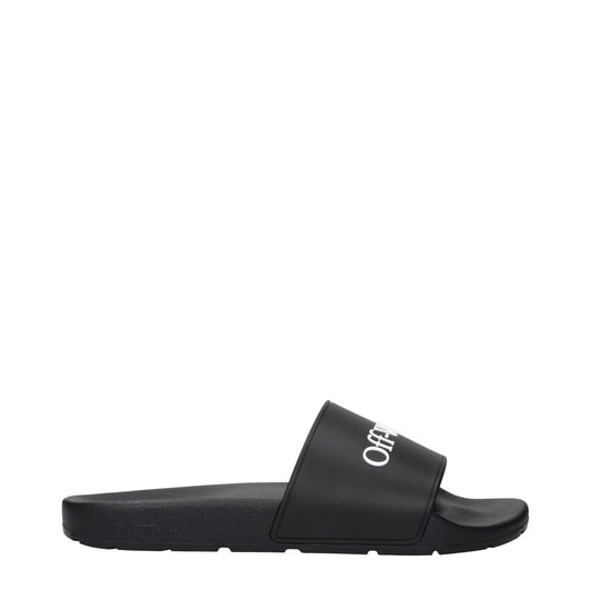 Pantofole in cotone nero bianco sporco