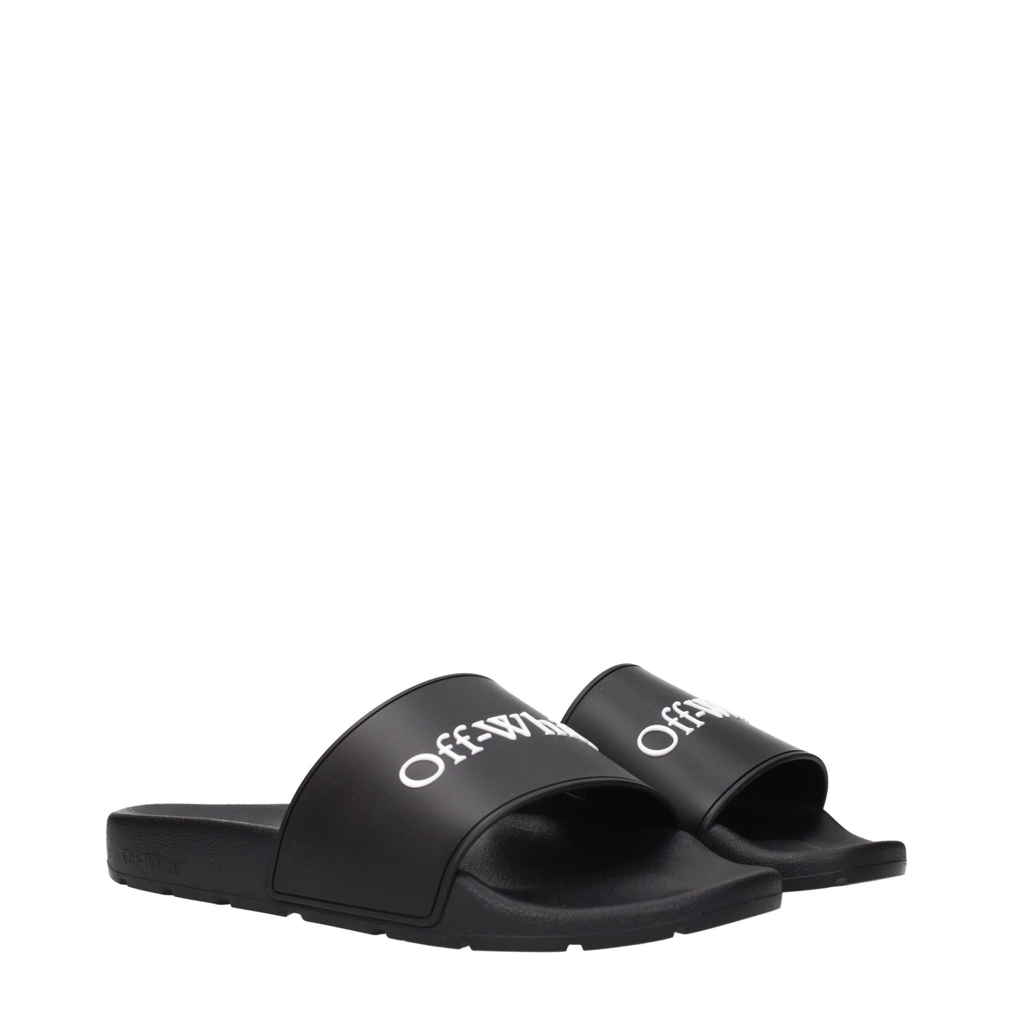 Pantofole in cotone nero bianco sporco