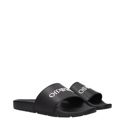 Pantofole in cotone nero bianco sporco