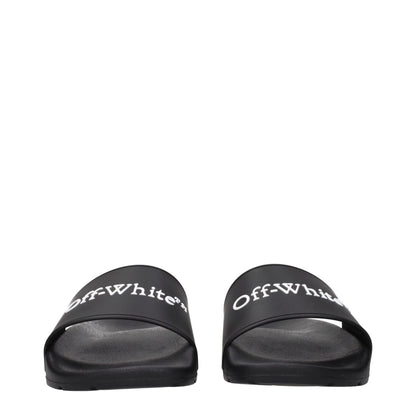 Pantofole in cotone nero bianco sporco