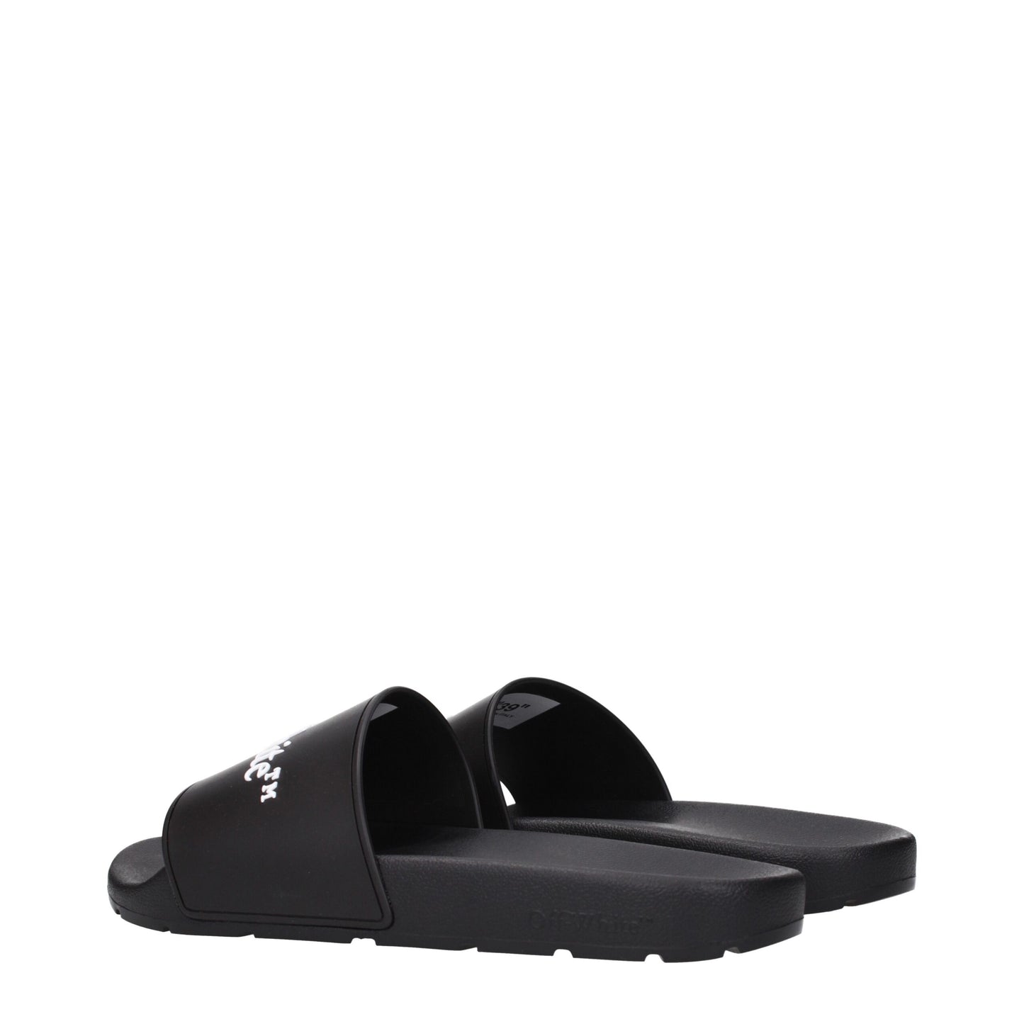 Pantofole in cotone nero bianco sporco