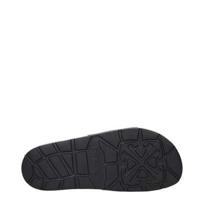 Pantofole in cotone nero bianco sporco