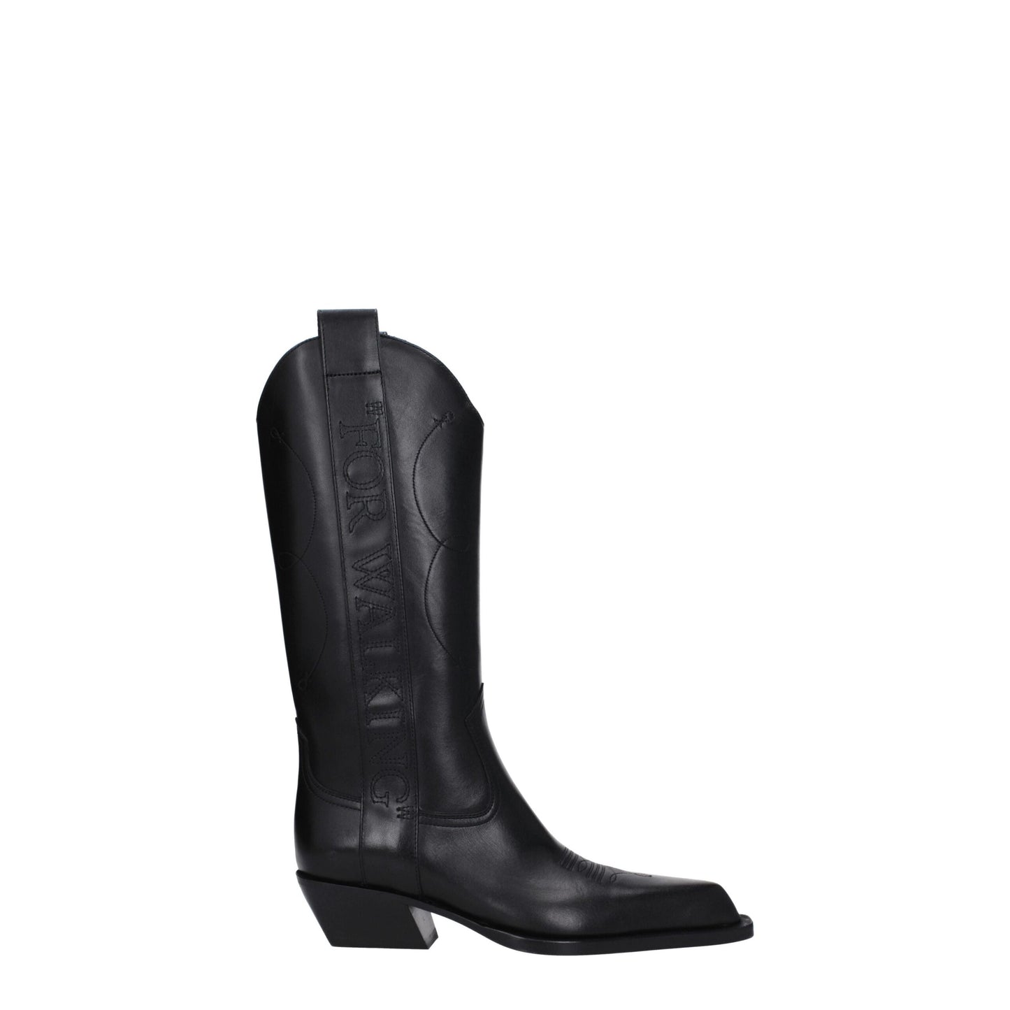 Stivali in pelle neri Off-White