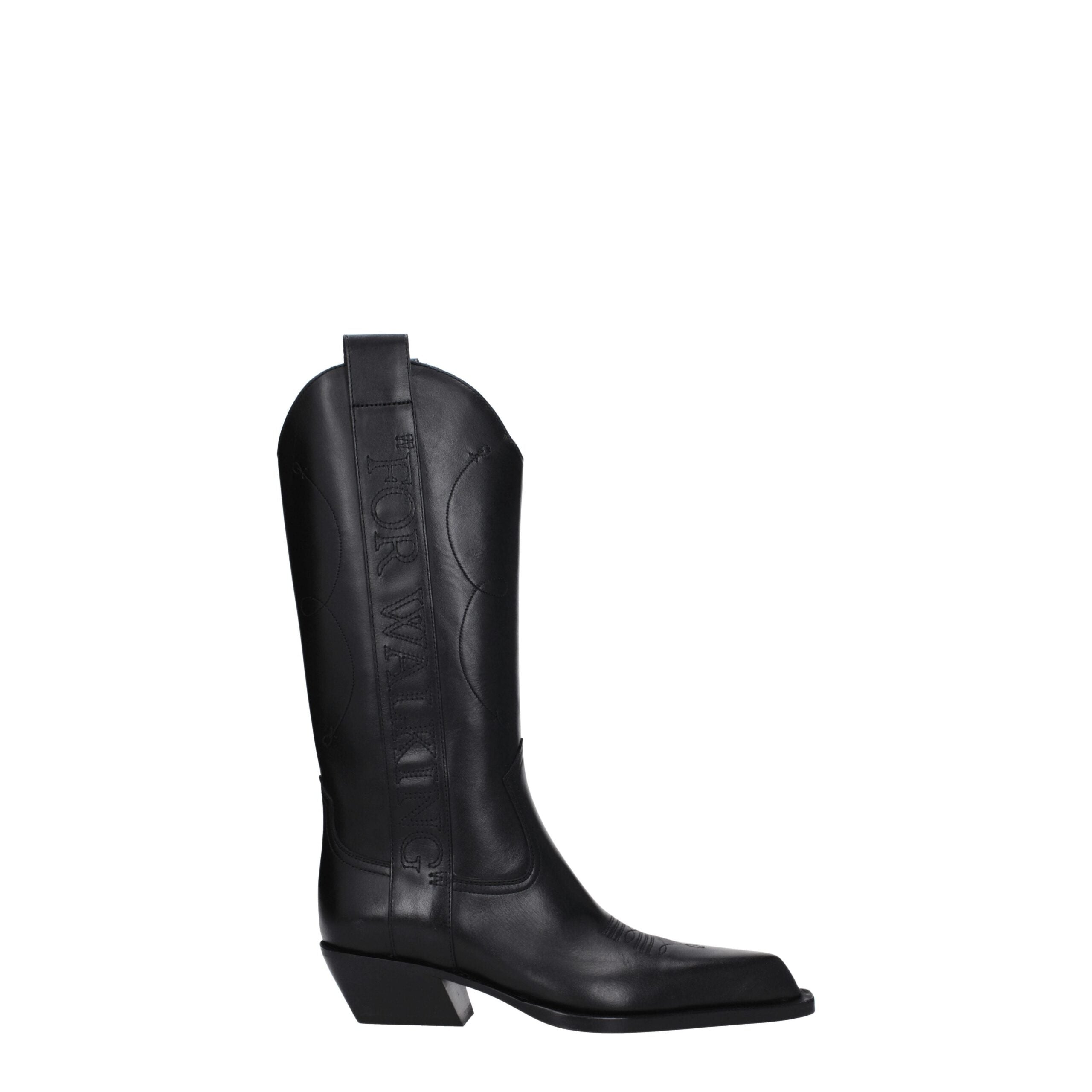 Bottes Off-White en cuir noir