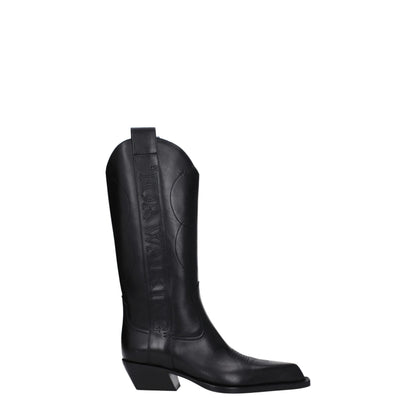 Stivali in pelle neri Off-White