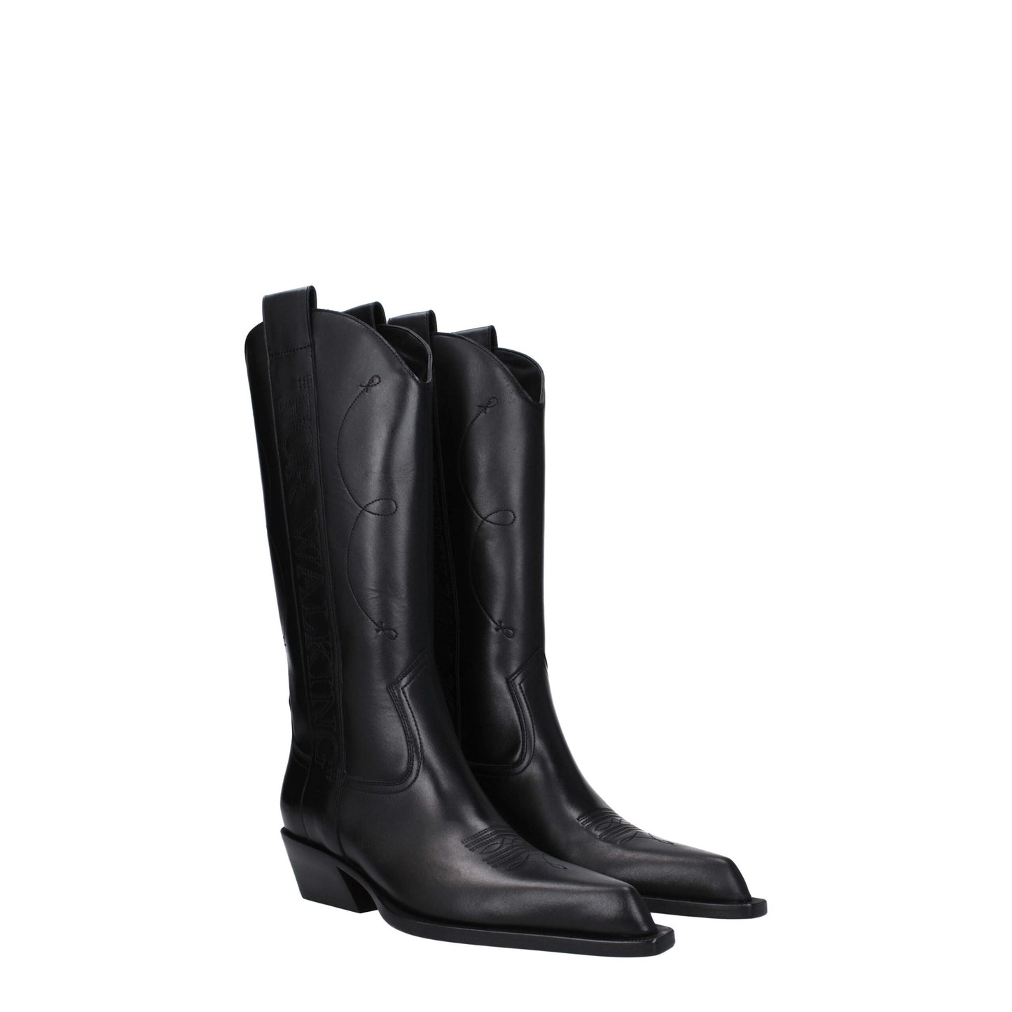 Stivali in pelle neri Off-White