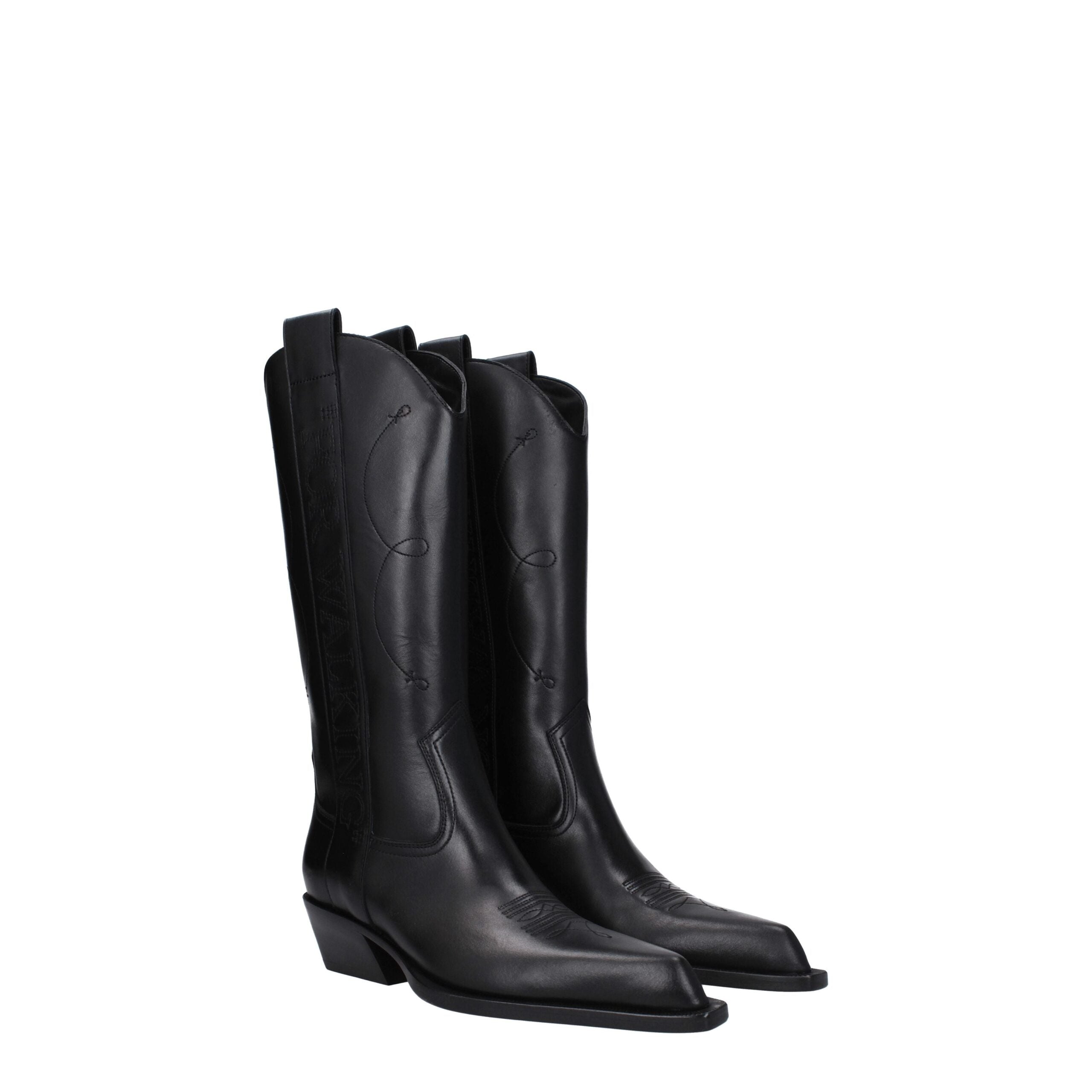 Bottes Off-White en cuir noir