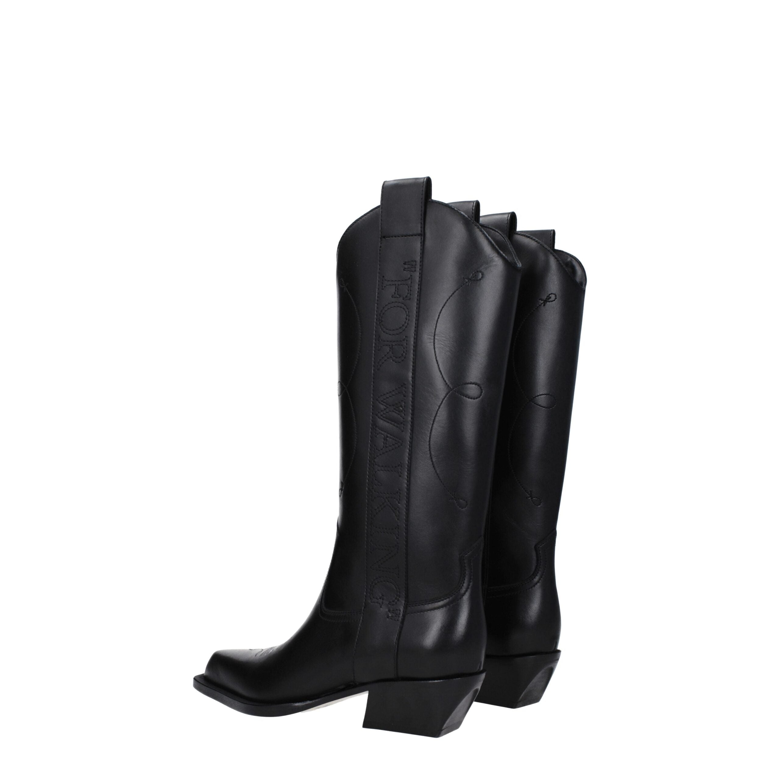 Bottes Off-White en cuir noir
