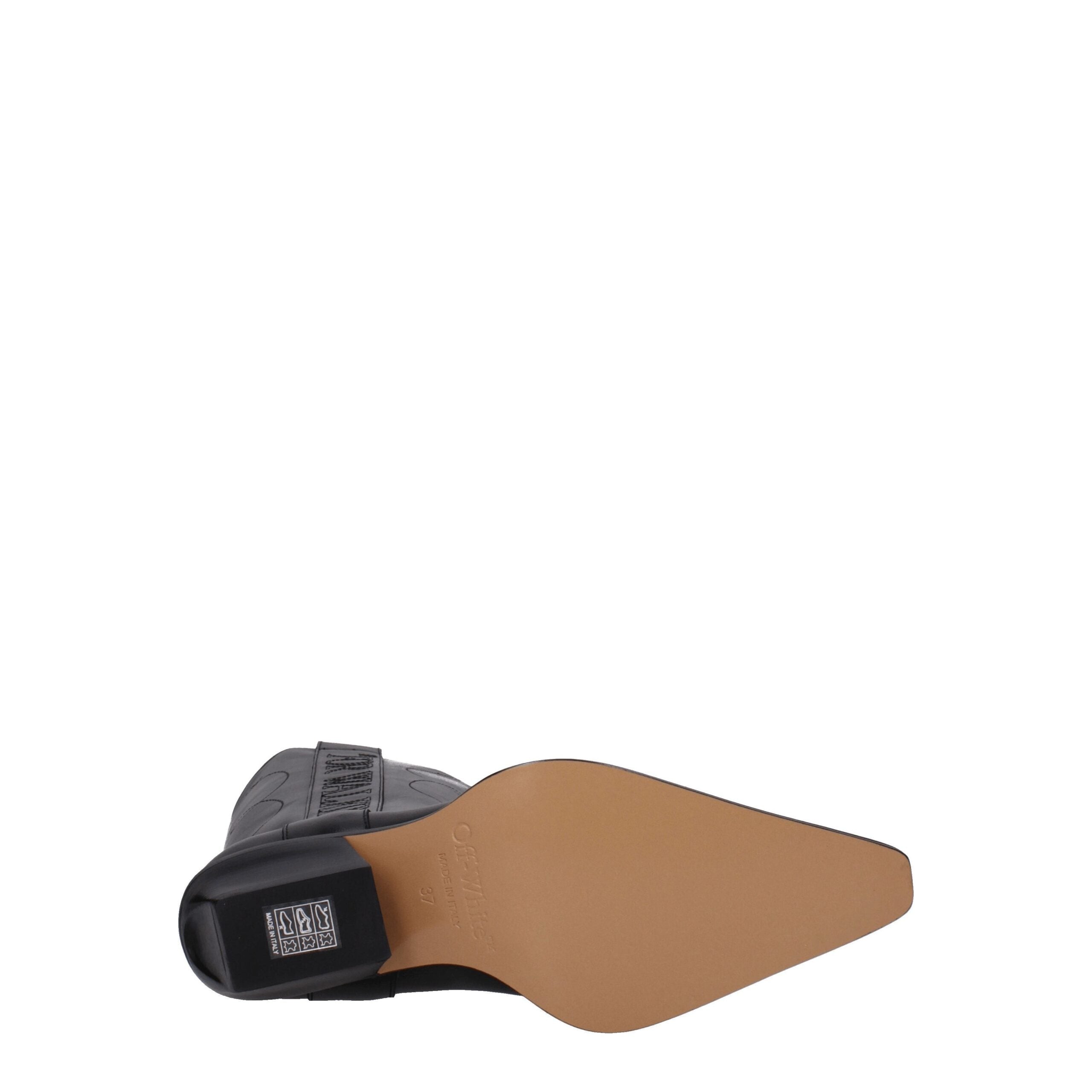 Bottes Off-White en cuir noir