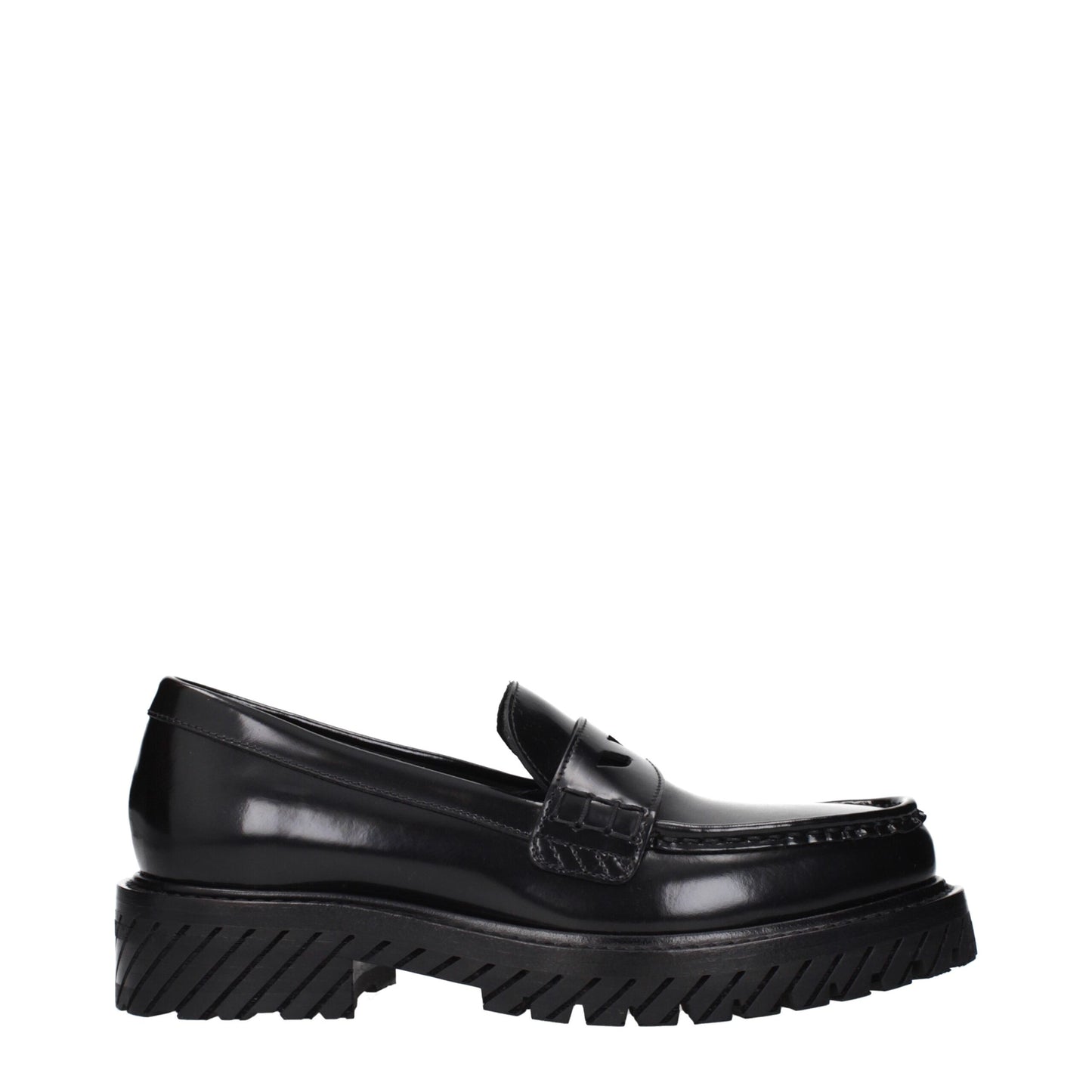 Mocassini slip-on in pelle nera Off-White