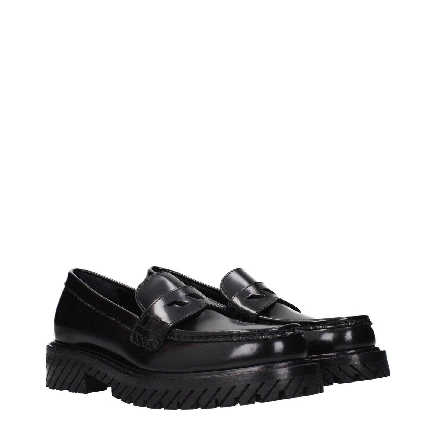 Mocassini slip-on in pelle nera Off-White