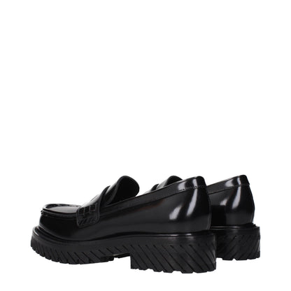 Mocassini slip-on in pelle nera Off-White