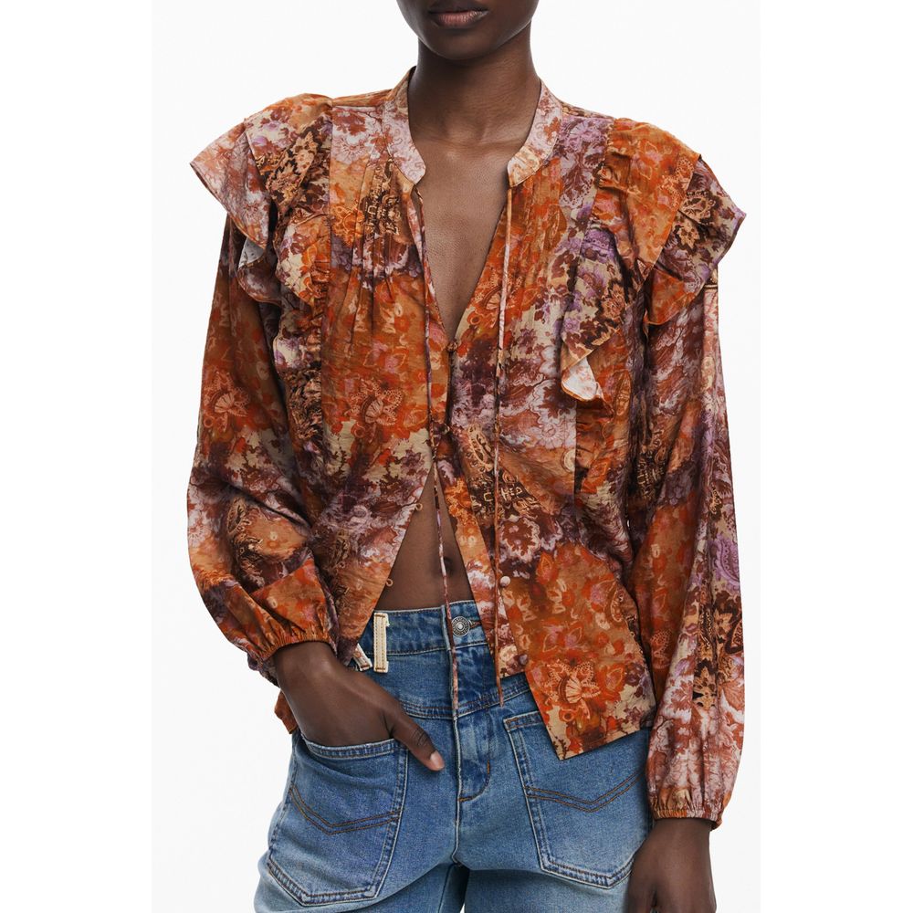 Camicia Donna Desigual Arancione Viscosa