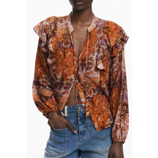 Camicia Donna Desigual Arancione Viscosa