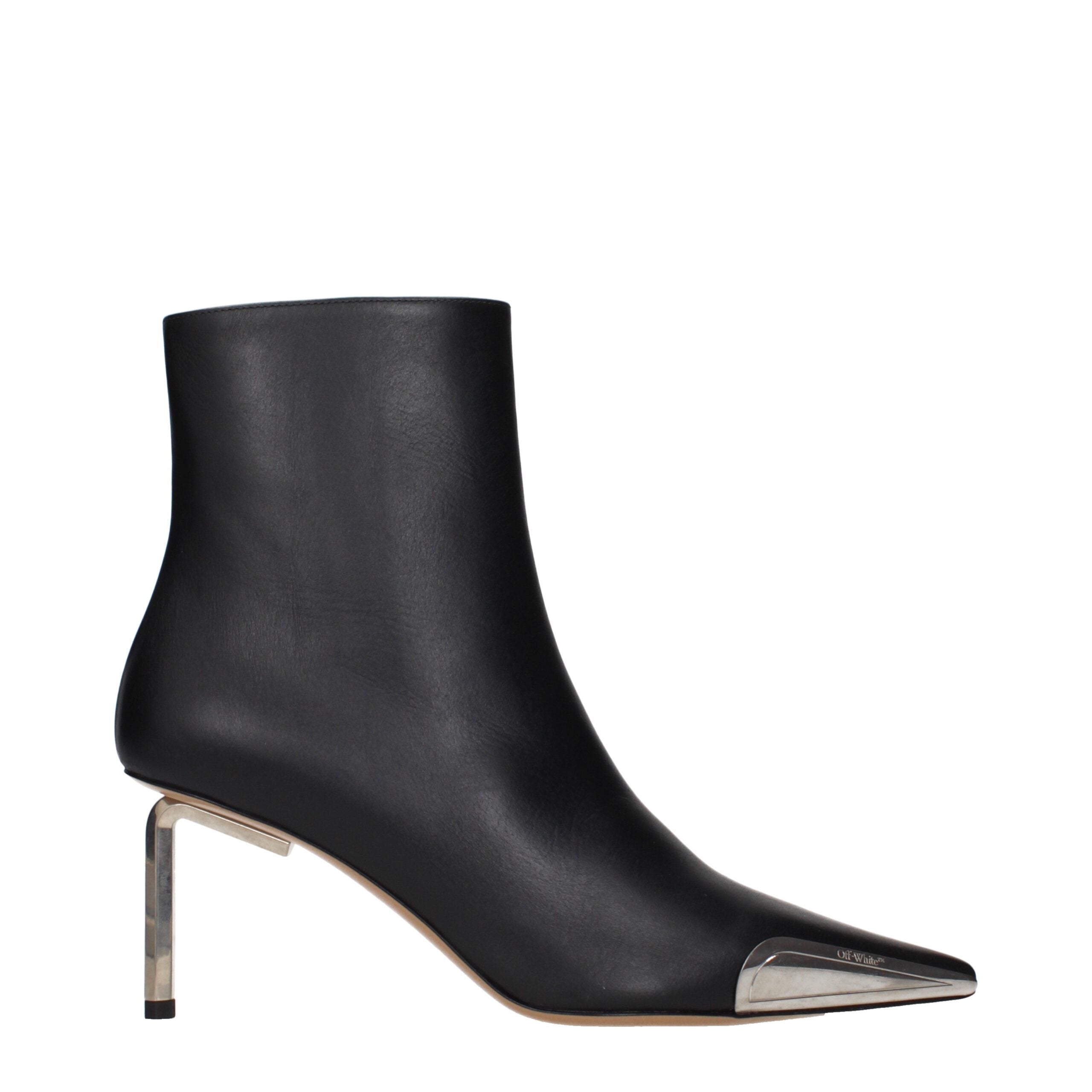 Bottines Off-White en cuir noir
