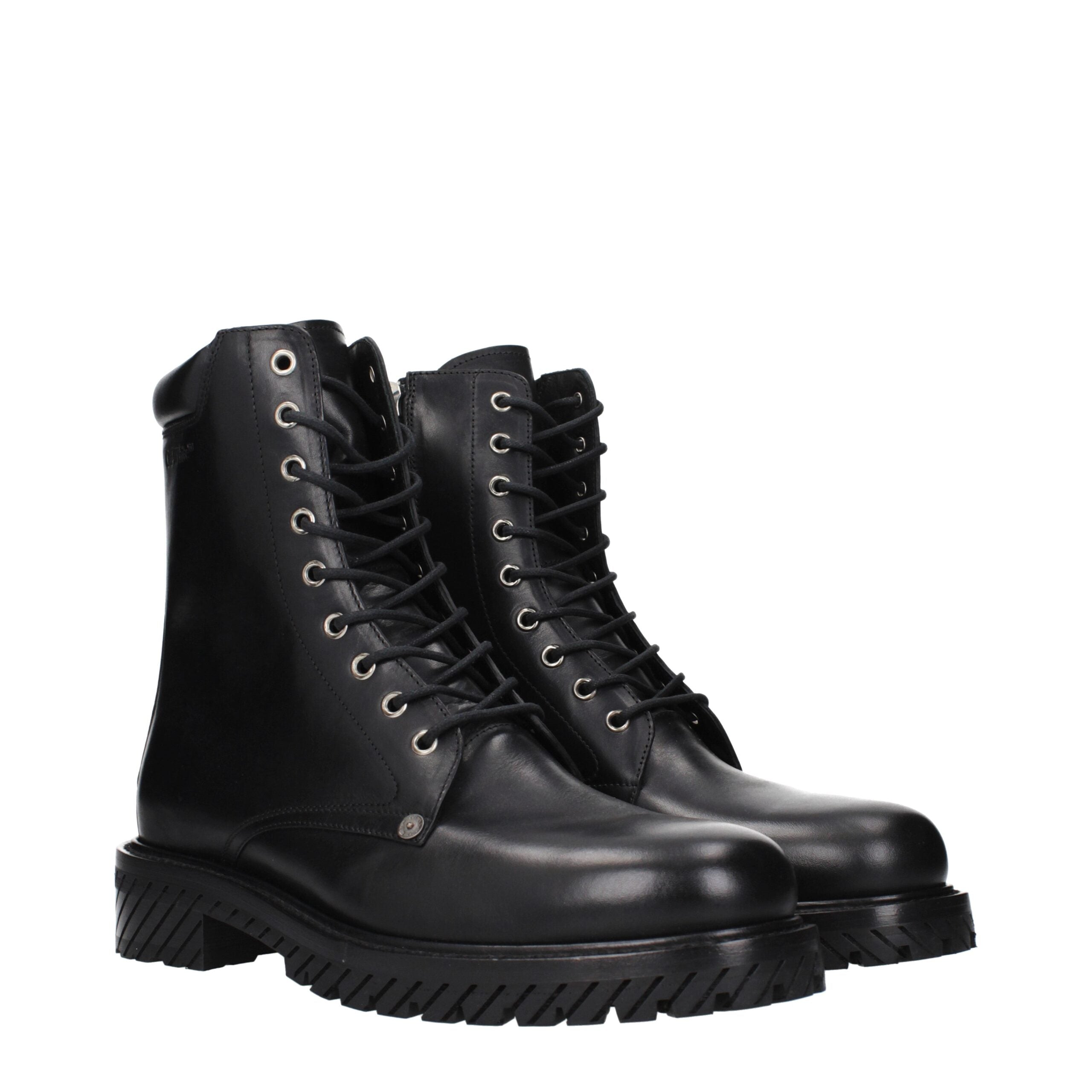 Bottines Off-White en cuir noir