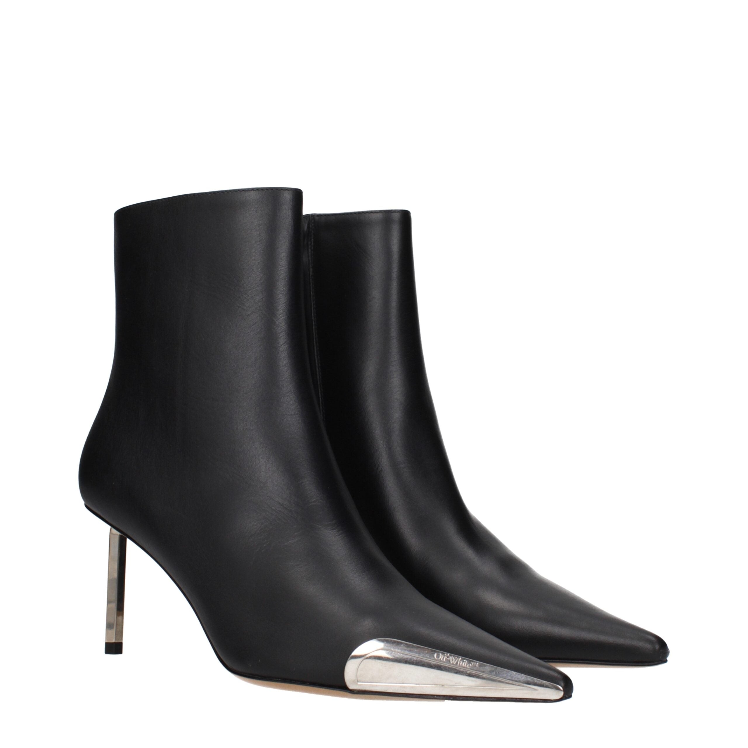 Bottines Off-White en cuir noir