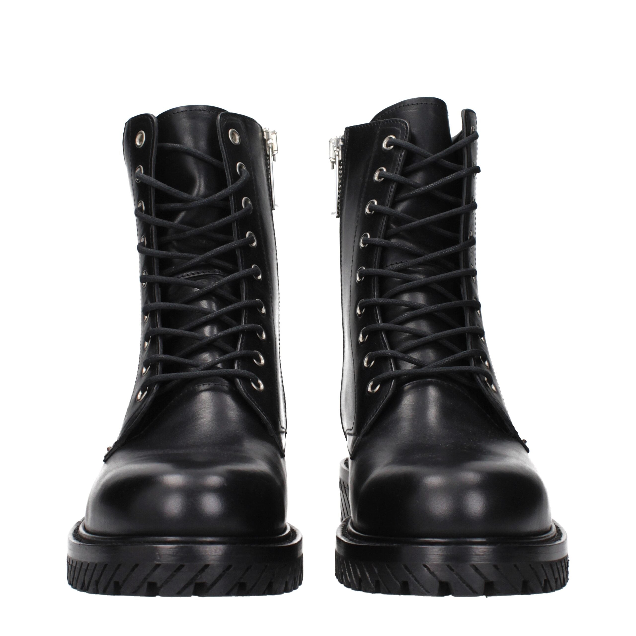 Bottines Off-White en cuir noir