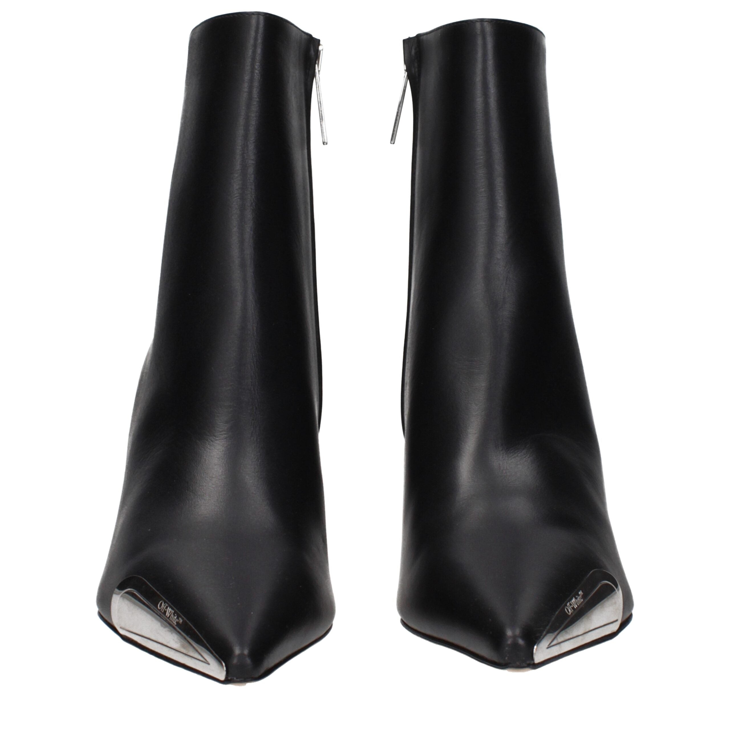 Bottines Off-White en cuir noir