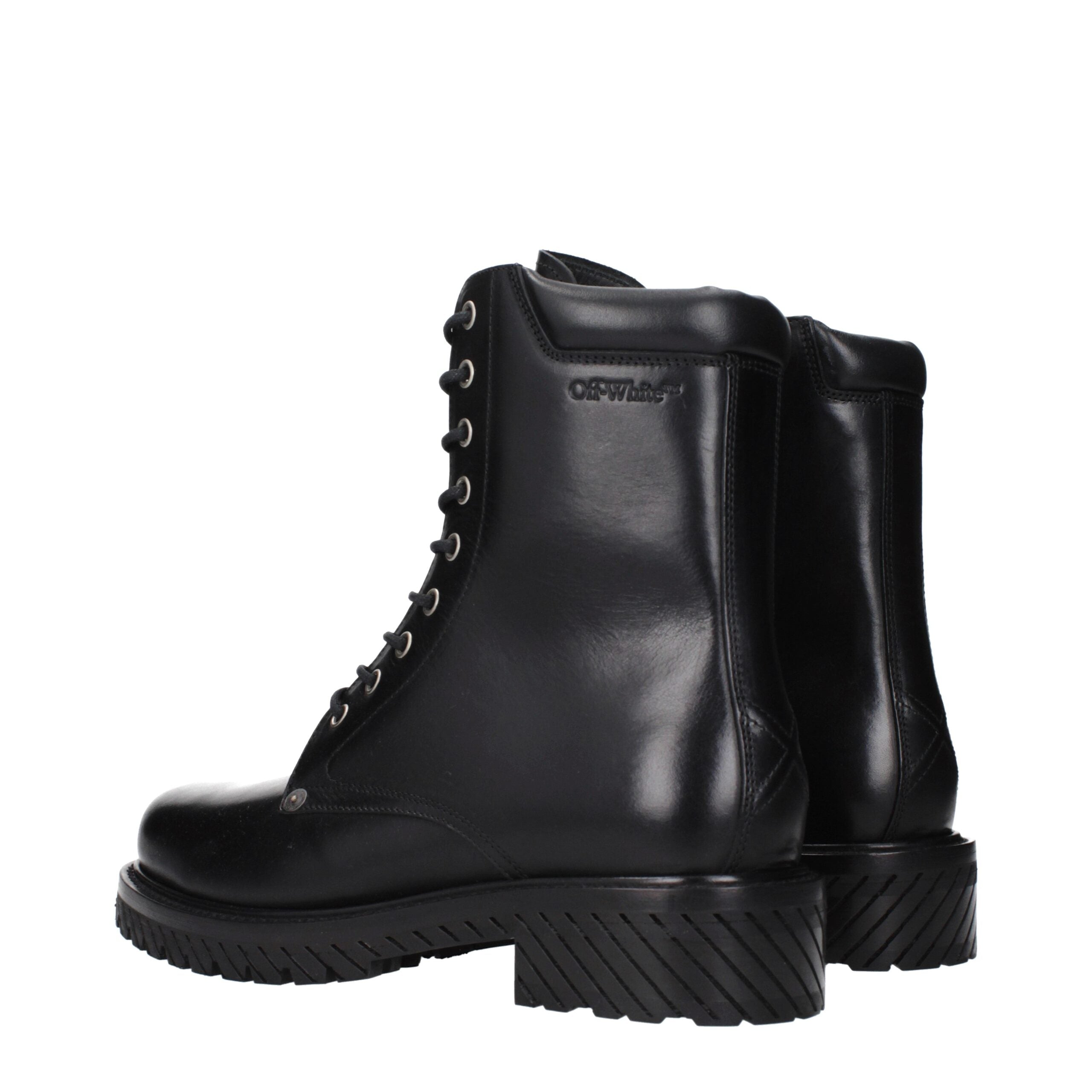 Bottines Off-White en cuir noir