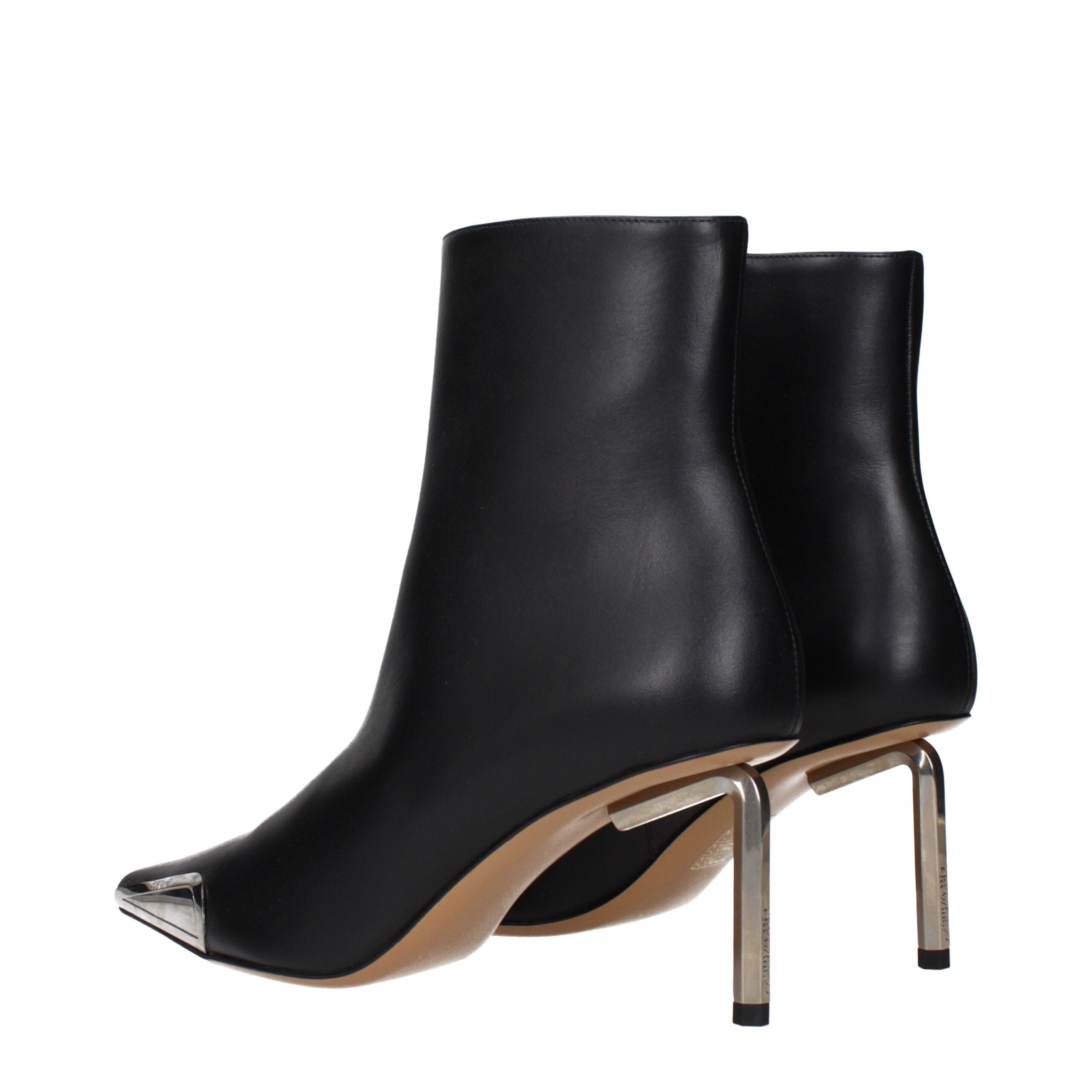 Bottines Off-White en cuir noir