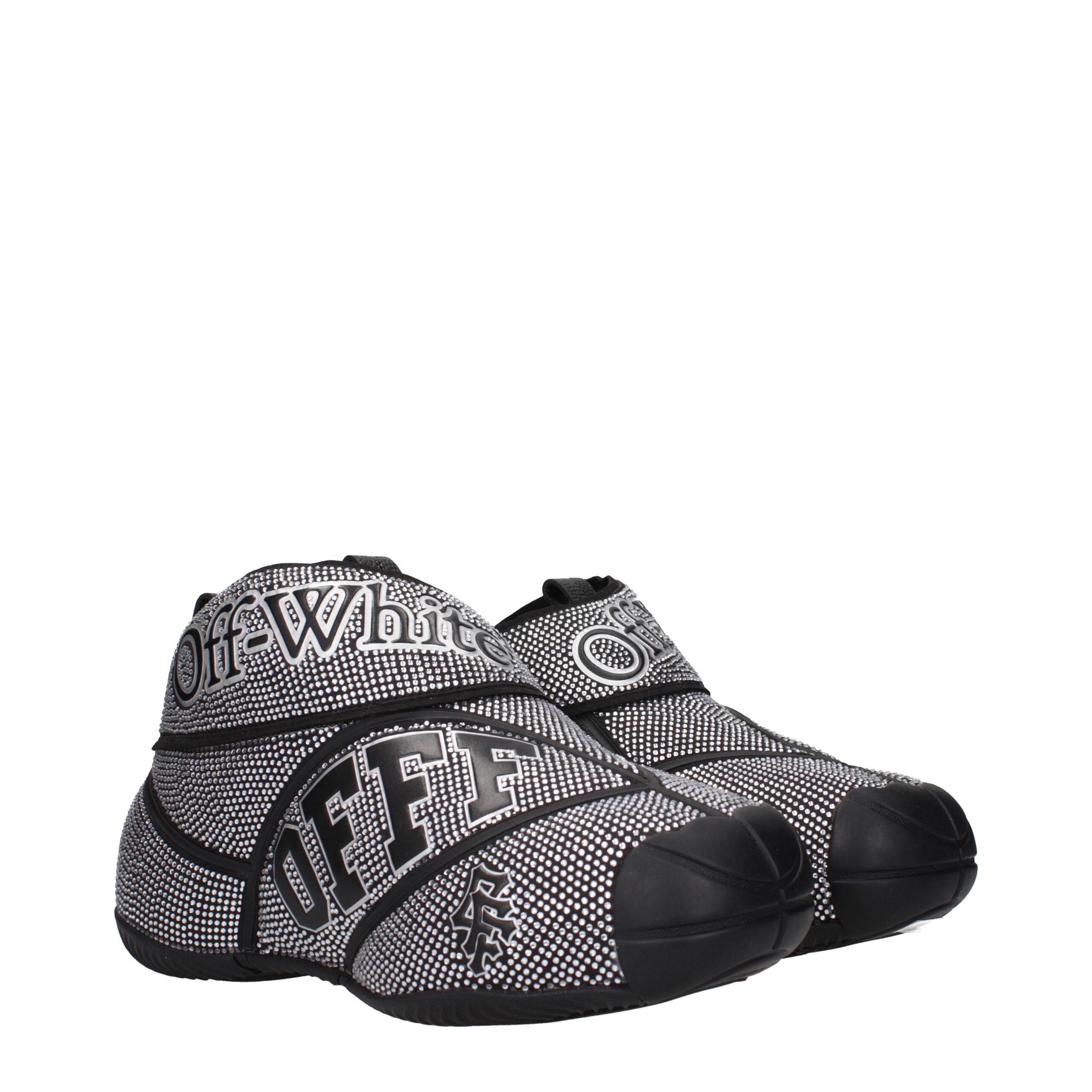 Baskets Off-White en coton noir