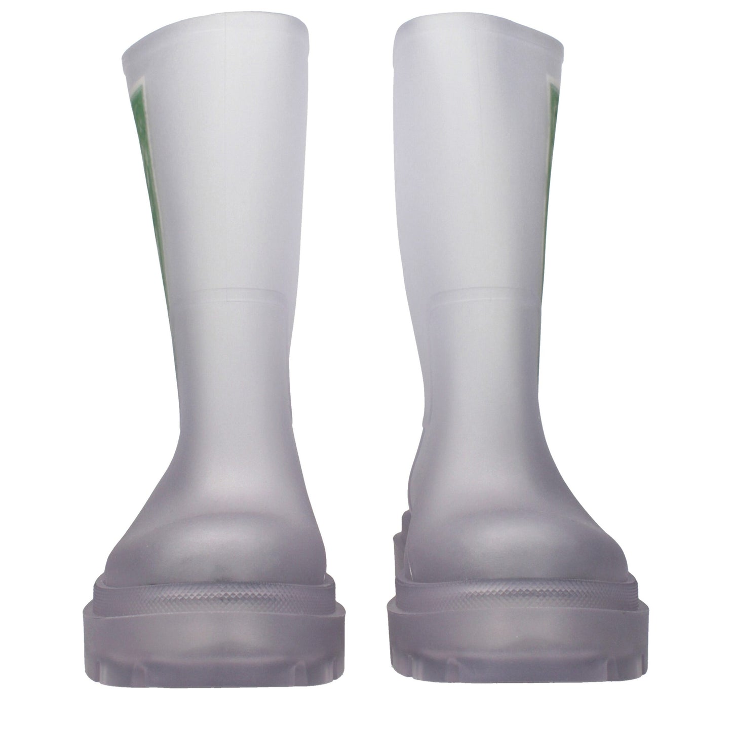 Stivaletti in PVC trasparente bianco sporco