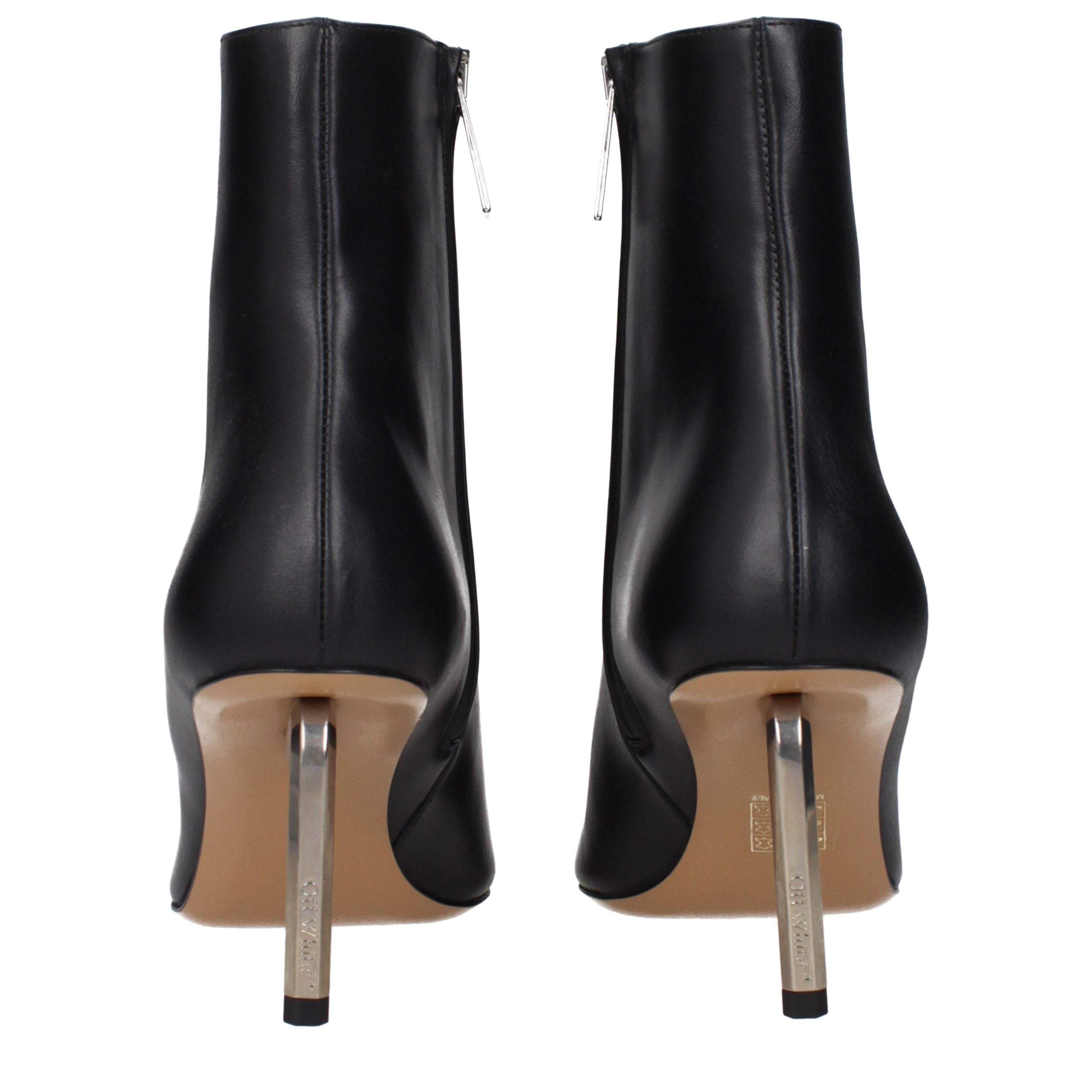 Bottines Off-White en cuir noir