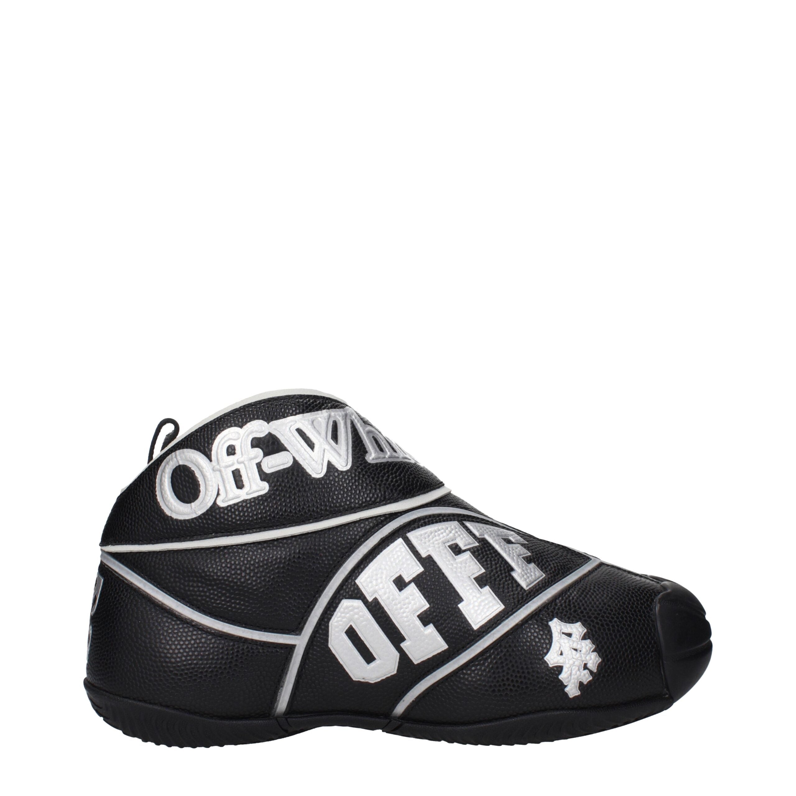 Baskets montantes Off-White en cuir noir