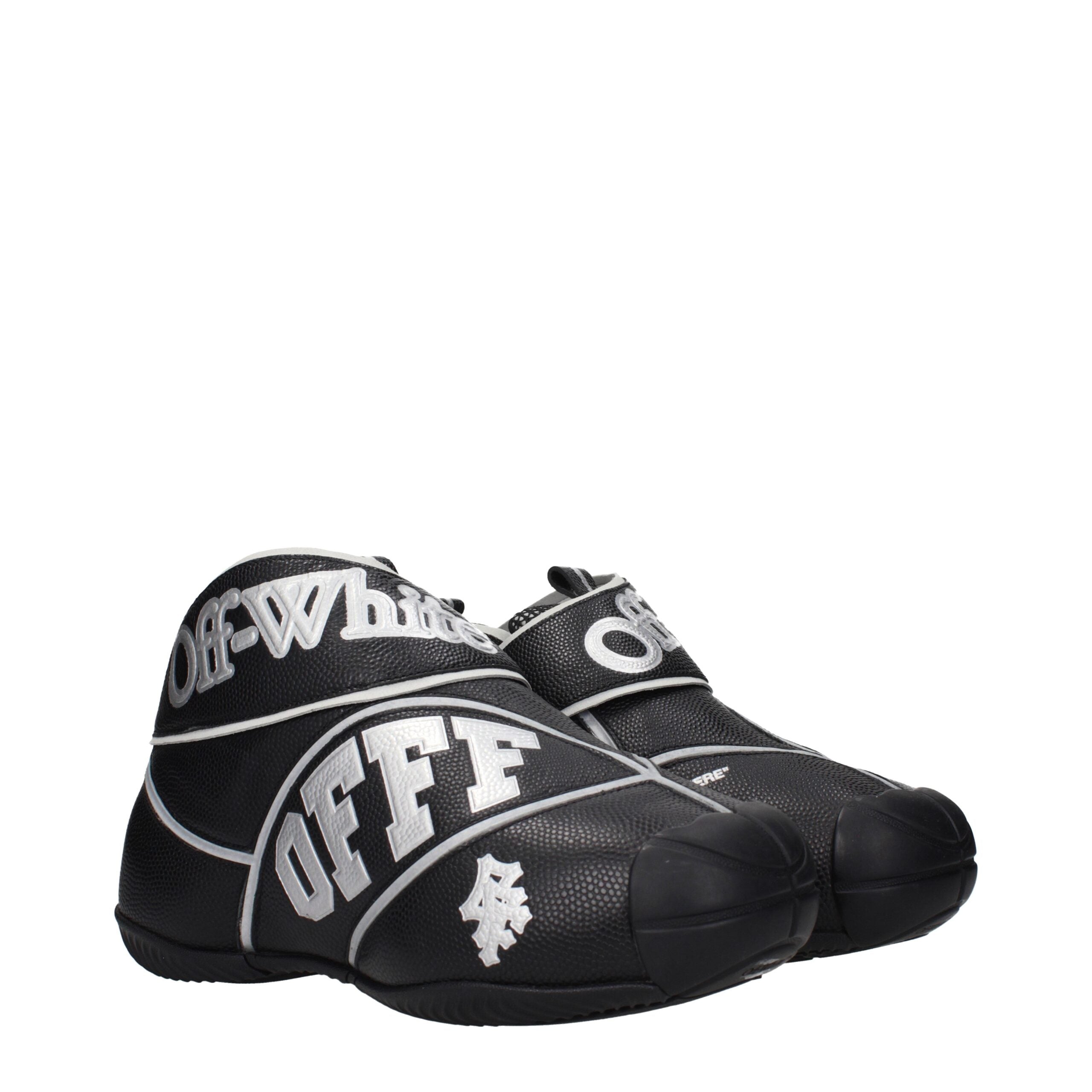 Baskets montantes Off-White en cuir noir