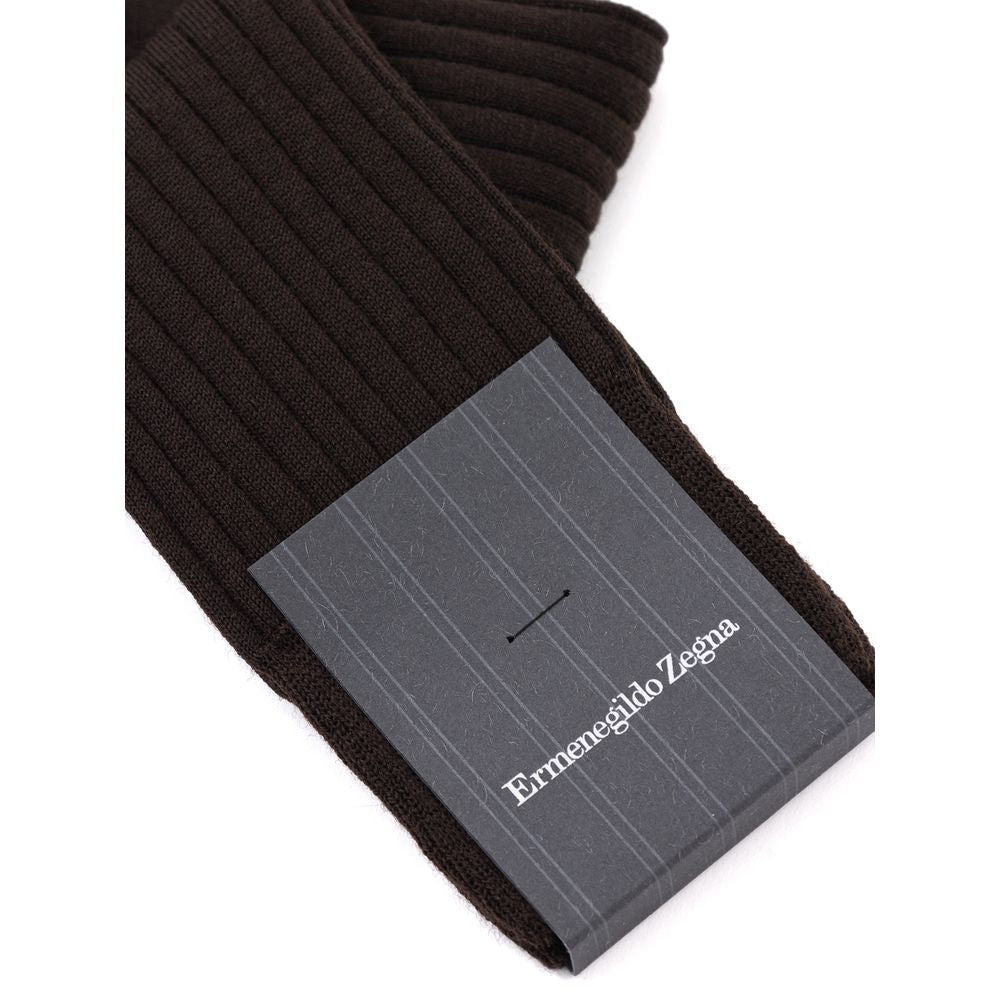 Calzini di lana marroni ZEGNA
