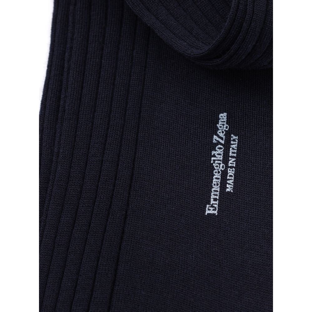 Chaussettes en laine bleu marine ZEGNA