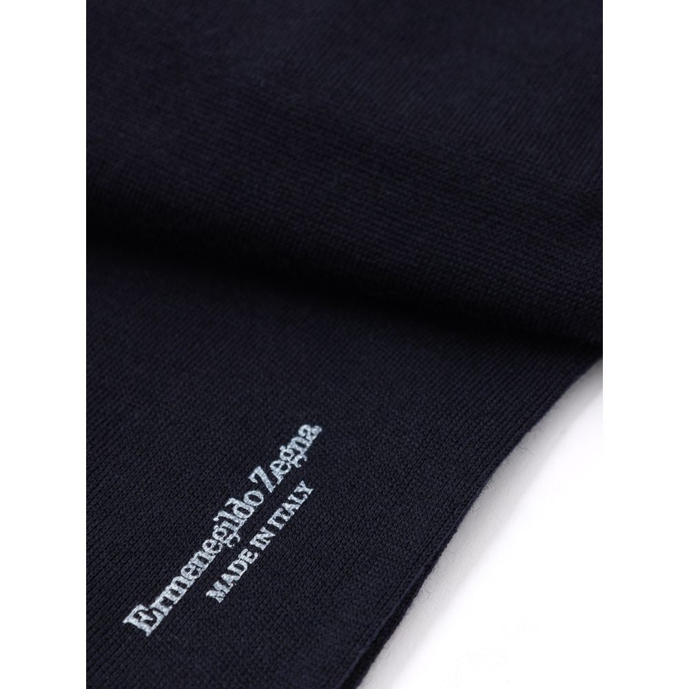 Chaussettes en laine bleu marine ZEGNA