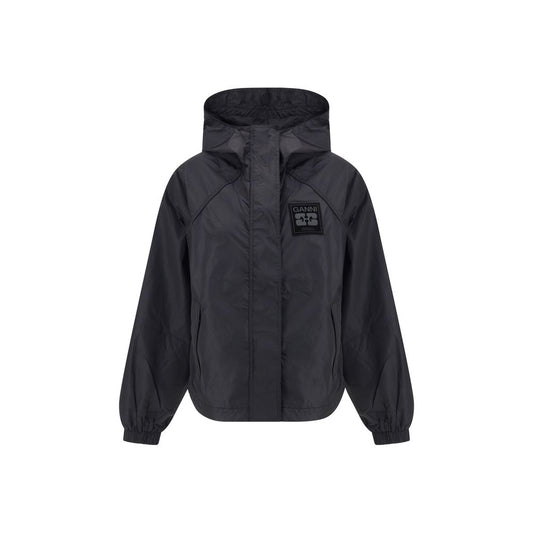 Giacca in nylon nero Ganni