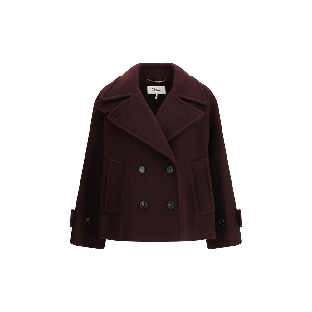 Cappotto in pile di lana Bordeaux Chloé