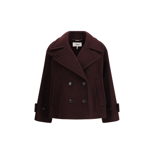 Cappotto in pile di lana Bordeaux Chloé