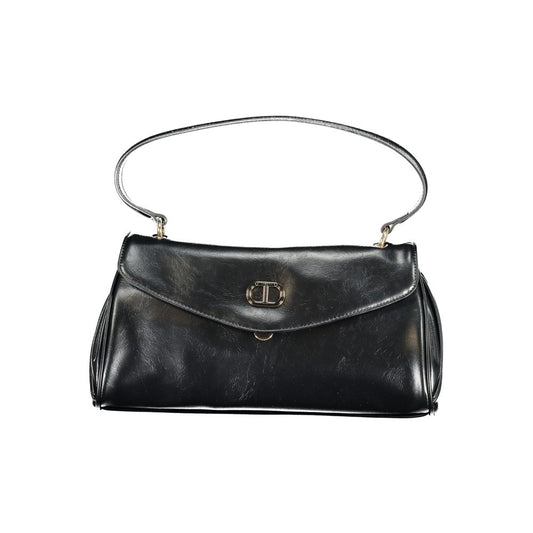 Borsa a mano da donna Twinset in poliuretano nero