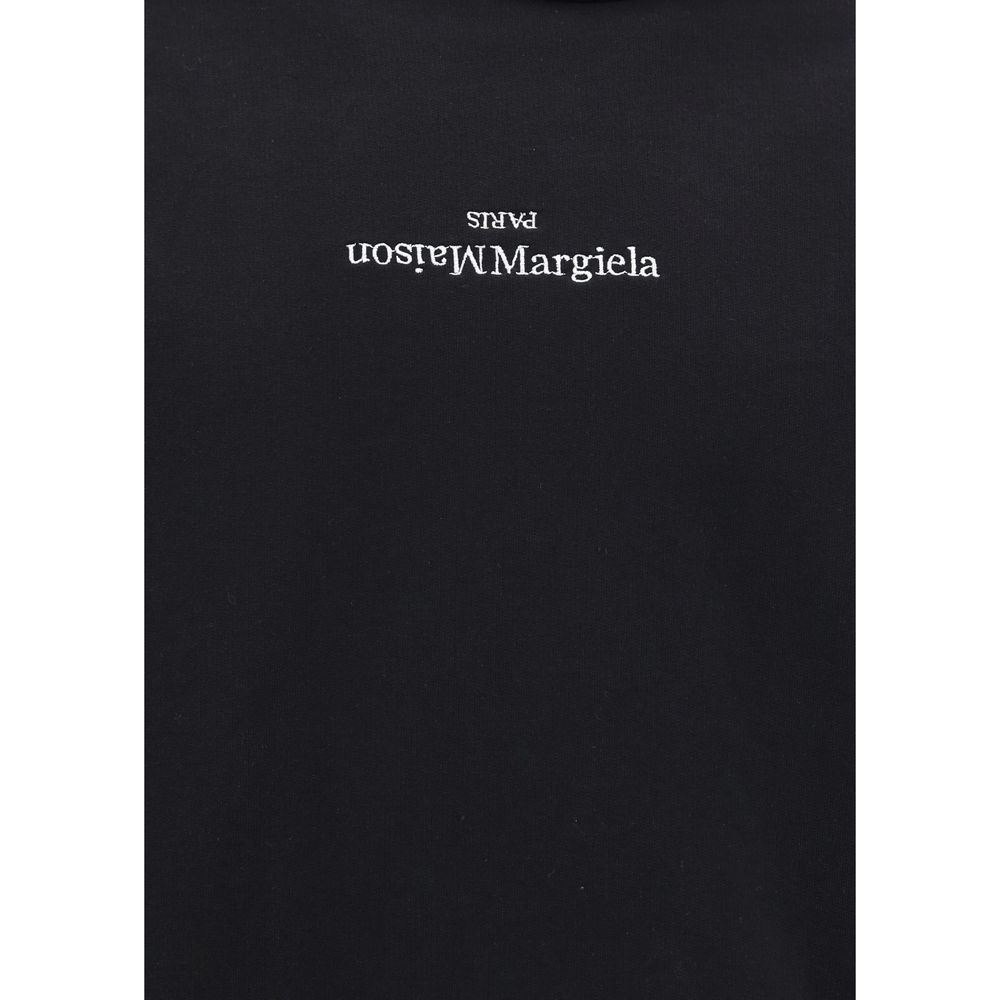 Sweat-shirt en coton noir Maison Margiela