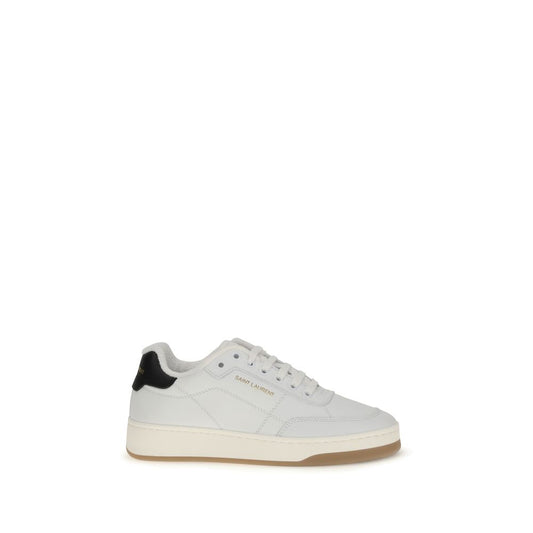 Sneakers basse Saint Laurent Bos Taurus in pelle di vitello bianca