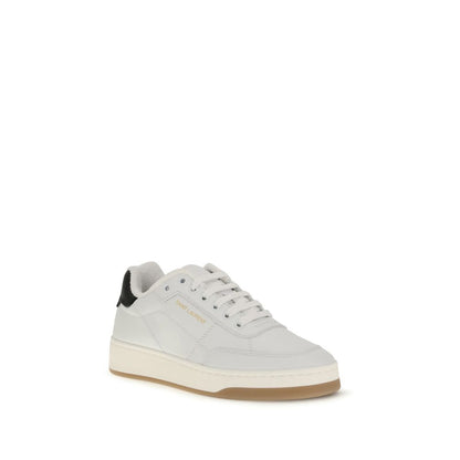Baskets basses Saint Laurent Bos Taurus en cuir de veau blanc