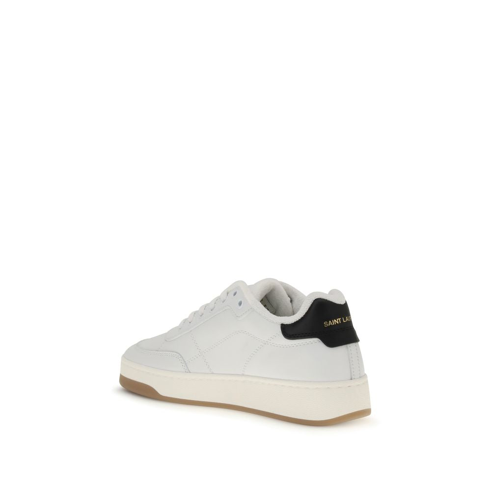 Baskets basses Saint Laurent Bos Taurus en cuir de veau blanc