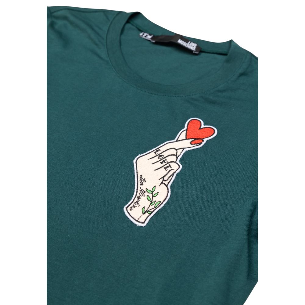 Maglietta nera in cotone Love Moschino