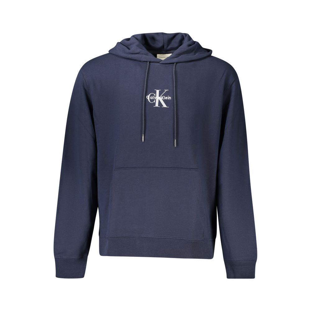 Felpa da uomo in cotone blu Calvin Klein