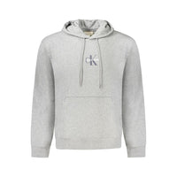 Calvin Klein "Felpa da uomo in cotone grigio con cappuccio"