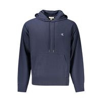 Felpa con cappuccio da uomo in cotone blu Calvin Klein