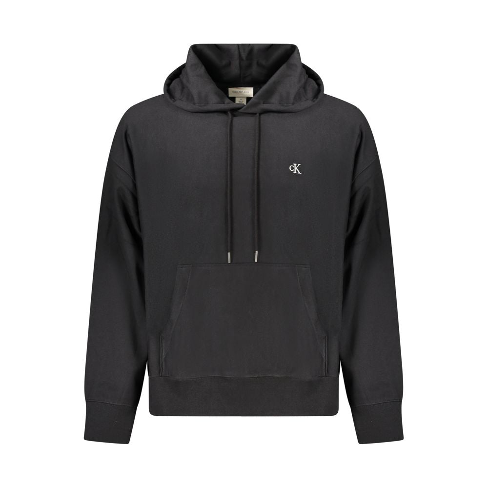 Felpa da uomo in cotone nero Calvin Klein